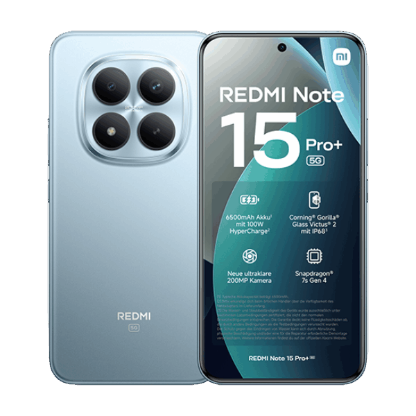 Xiaomi Redmi Note 15 Pro+ 5G Dual Sim 8GB RAM 256GB - Glacier Blue